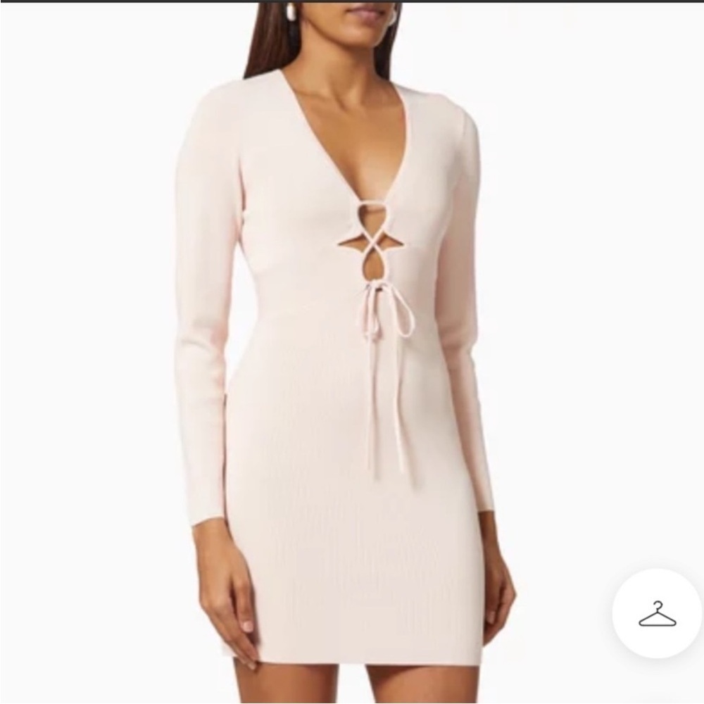 Significant Other Alicia  pastel Pink ribbed mini dress